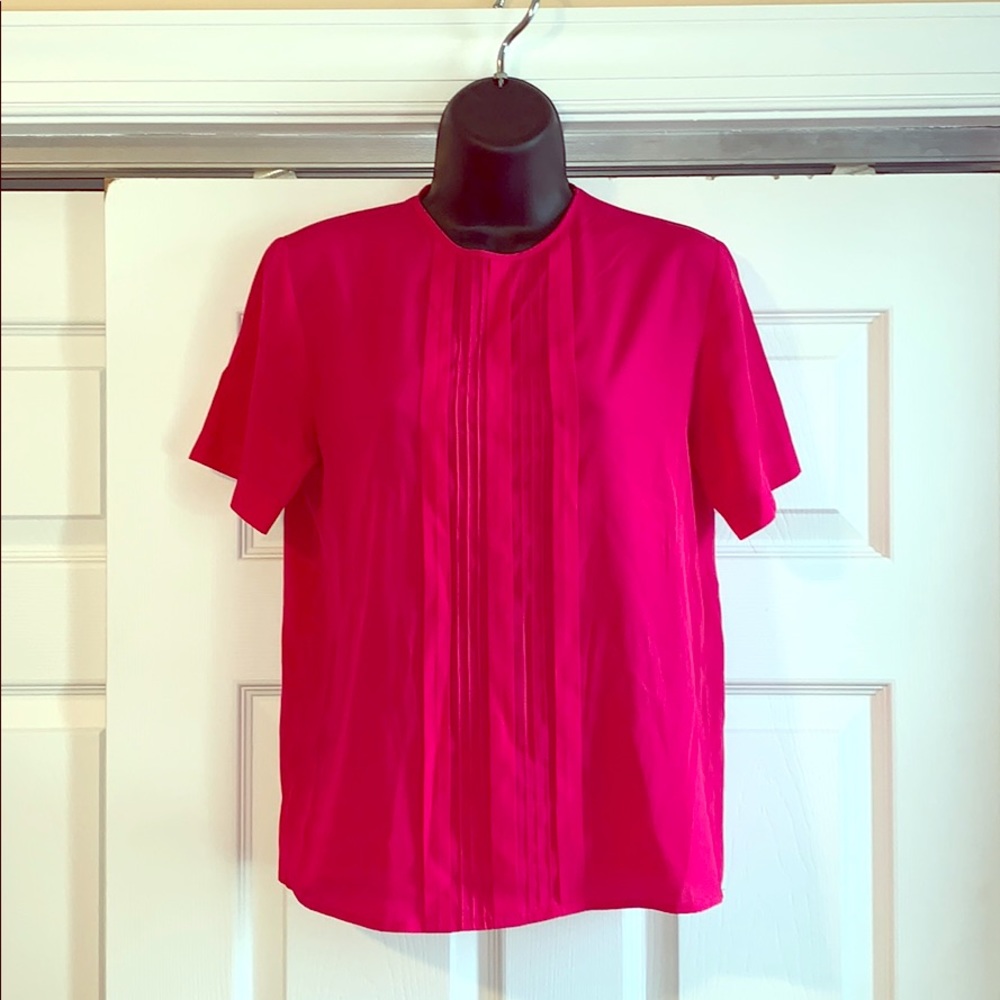 NWOT Talbots hot pink blouse 2 petite